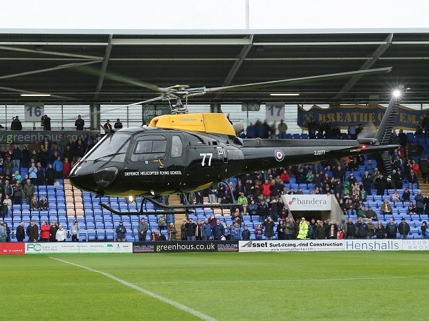 Armed Forces helicopter landing