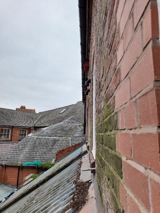 Wall in Cross Street, Oswestry