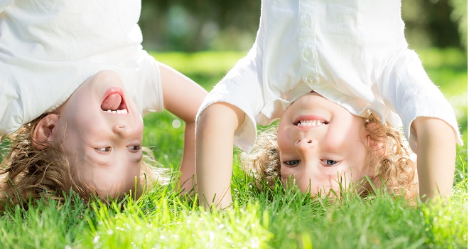 children in field